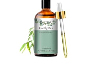 PHATOIL Huile Essentielle Eucalyptus 100 ml, Huile Essentielle pour Diffuseur, Huile de Eucalyptus Pure Naturelle pour Aromathérapie, Humidificateur