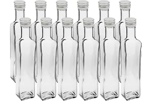 VITREA HOCZ Vitrea leere Glasflaschen Maraska (500ml, Schraubverschluss, eckig) 12 Stück