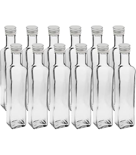 Set 12 Stücke Flaschen Glas Durchsichtig Kork 500ml Dfh