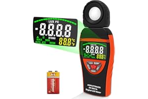 AOPUTTRIVER AP-8801A Digital Luxmeter lichtmesser fotografie 0.1~400,000Lux Bunte Bildschirmanzeige Beleuchtungsmessgerät mit Data Hold + Max/Min + Lux/FC Auswahl
