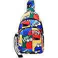 Cots and Cuddles Polyester 1pcCartoon Print Colourful Cross Body Sling Bag for Boys and Girls Kids School, Picnic, Return Gifts, Office (1pc Crossbody Bag), Multicolor