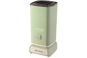 Ariete Cappuccinatore Vintage 2878, Montalatte Elettrico Stile Retrò per Cappuccino e Cioccolata Calda, Montalatte Elettrico Cappuccino in 2 Minuti, Capacità 250ml, Potenza 500 W, Verde