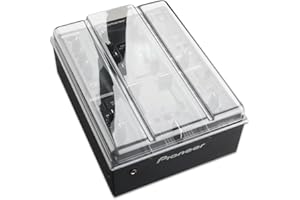 Decksaver cover for Pioneer DJ DJM-350 - Super-durable polycarbonate protective lid in smoked clear colour, made in The UK - The DJs' choice for unbeatable protection