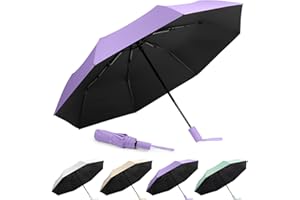 Aolso Wiatroszczelny składany parasol podróżny, mocne, trwałe żebra z włókna szklanego, łatwe automatyczne otwieranie/zamykanie