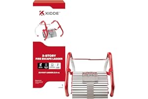 Kidde KS468094 25ft 3-Storey Escape Ladder, Red/White
