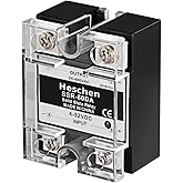 Heschen Single Phase DC/AC Solid State Relay, SSR-60DA, Input 4-32VDC, Output 24-480VAC, 60A 50-60Hz