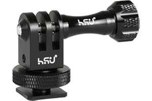 HSU Stop aluminium Cold Shoe adapter do GoPro, adapter montażowy do kamer sportowych Hero 12/11/10/9/8/7/6/5/4/3