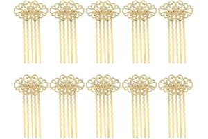 POPETPOP 10 Piezas Peine de Novia, Dorado Peinetas de Pelo para Mujeres Chicas Peineta de Pelo Nupcial Accesorios