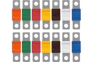 SOPHISTICATE 14 Stück Kfz Auto Midi Sicherungen Set 32V 30/40/50/60/70/80/100 Ampere Midi Sicherung für Marine-Energiesystem Elektrisches Hybridfahrzeug Autoradio Gleichstrommotor