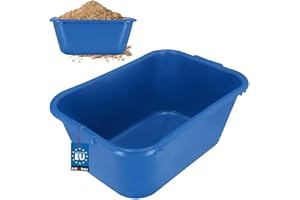 KOTARBAU® Mortar Bucket Square 55 L Blue Plastic Mortar Box Mortar Box Construction Bucket Mortar Bucket Food Barrel Square Mason Pot Plant Tray