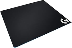 Logitech G640 Tapis de Souris Gamer en Tissu, Pour Souris Gaming Filaire ou sans Fil, 460 x 400mm, Epaisseur 3mm, Friction de Surface Modérée, Texture Homogène, Base en Caoutchouc Stable - Noire