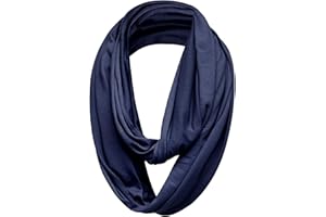 Basic Sense Cotton Rich Jersey Snood Scarf Plain Long Tube Neck Warmer for Unisex