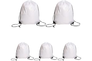 KATLKIU mochila con cordón, 5 piezas, 34 cm x 43 cm, mochila de fitness, se puede utilizar para viajar, deportes al aire libre