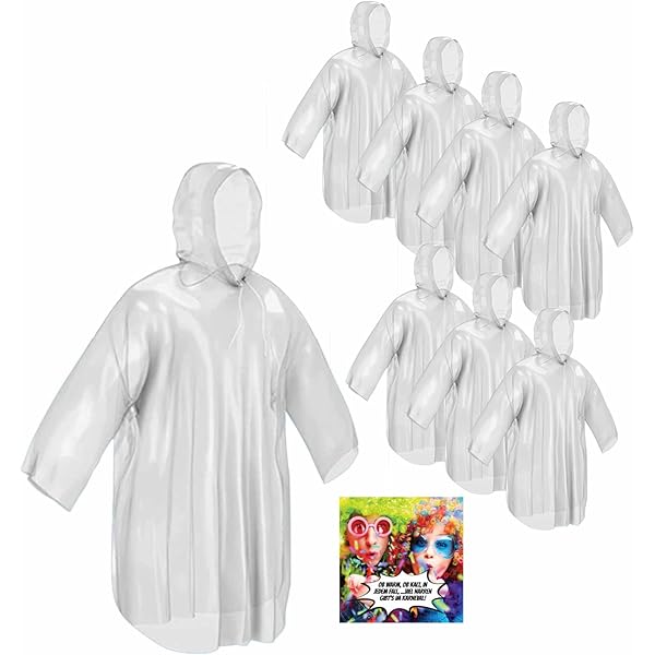 8 stuks regenponcho, voor kinderen, transparant, wegwerp, regenponcho met capuchon, waterdicht, fiets, regenbescherming, regenjas voor kinderen, met capuchon en mouwen, voor meisjes, jongens 8 stuks regenponcho, voor kinderen, transparant, wegwerp, regenponcho met capuchon, waterdicht, fiets, regenbescherming, regenjas voor kinderen, met capuchon en mouwen, voor meisjes, jongens