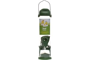 Walter Harrison's Wild Bird Flip Top Green Hanging Seed Garden Bird Feeder - Large - 30 cm