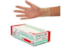 SF MEDICAL PRODUCTS GMBH Rękawiczki winylowe, 100 sztuk, w pudełku (M, przezroczyste), jednorazowe, do badań, bez talku, bez lateksu, niesterylne, nie zawierają lateksu, nie zawierają lateksu, disposible gloves