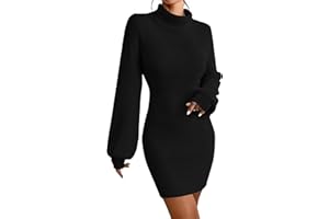 JUOIANTANG Strickkleid Damen Herbst Pullover Damen Lang Hüftkleid Für Frauen
