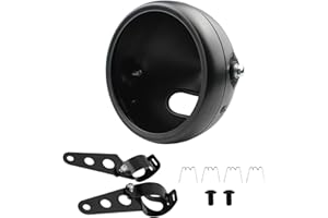 PLSUSJHAO 5,75 Zoll Motorrad-Scheinwerfergehäuse, Eimer, 14,6 cm, Scheinwerfergehäuse, Halterung, Schale, Scheinwerferabdeckung, Halterung für Motorrad (14,6 cm schwarz)