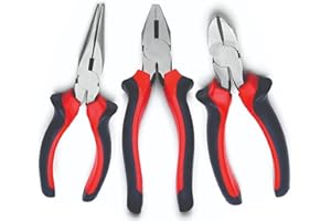 True Face Pliers Set 3 Pcs Side Cutter Sets Long Nose Pliers Wire Cutters Grips Tools 15cm