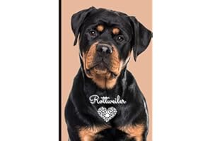 Rottweiler: Journal and Notebook - Composition Size (6"x9") With 120 Lined Pages, Perfect for Journal, Doodling, Sketching and Notes