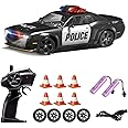 Aipinvip RC Drift Police Car 1:24 Toy Vehicle - High Speed Racing 4WD Remote Control With 2.4Ghz Controller, 2 Batteries, Lights, Alarm Bell for Kids and Adults