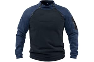 GÉNÉRIQUE Hommes Tactique Armée Polaire Pull Veste Militaire Athlétique Sport Haut Chaud Zippé Sweatshirt sans Capuche Coupe-Vent Chandails Travail Loisir