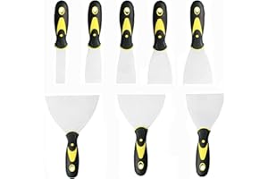 8Pcs Spatole in Acciaio Inossidabile, BetterJonny Set di Coltelli di Spatola per Stucco Frattazzo Spatole Raschietti Coltelli da Stucco con Manico in Plastica Antiscivolo 25 40 50 60 75 100 125 150mm