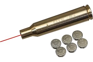 MAYMOC 6.5X55 Bore Sight Red Dot Cartuccia con 2 set di batterie