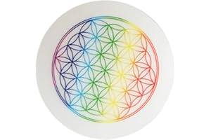 East-West Trading GmbH Lot de 5 dessous de verre en forme de fleur de vie arc-en-ciel