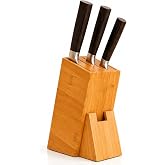 Deinhaus, Bambu Ahşap Bı&ccedil;ak Standı &ndash; 220 mm Eğik Tasarım, Kaymaz Tabanlı, &Ccedil;oklu Bı&ccedil;ak Yuvalı, Modern ve Doğal Mutfak D&uuml;zenley