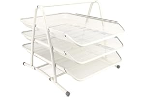 Leviatan Metal Storage Compartments | Office Desk Organizer | Document Drawers | A4 Document Tray | Organizer Mesh | Office Drawer Organization System | Pearl