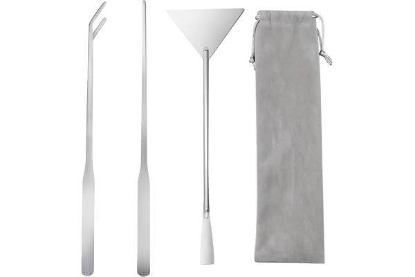 3 en 1 Aquarium Aquascaping Kit INOX Aquarium Tank Plante Aquatique Outils Kit avec avec Sac de Rangement (2 Pinces, 1 Spatule)
