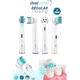 Oral White Regular Cleaning Yedek Diş Fır&ccedil;ası Başlığı, 4'l&uuml; Paket | Regular Cleaning, Hassas Temizlik