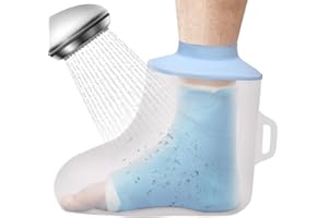 Fasola Duschschutz Fuß, Wasserdichter Gipsschutz Fuss für Dusche, Wiederverwendbarer Fußabdeckung Beim Duschen, Wundpflegezubehör