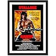 GRAY WALL Hollywood Poster Rambo First Blood Pop Art Framed Poster(10 x13 Inch) For Room Office Home wall Decoration Bedroom Hotel Living Gift Painting sticker wallpaper Boys Hostel