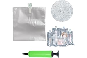 Miupoo Packaging Air Bags,Clear Plastic Inflatable Air Packaging Protector Bag with Free Pump Cushion,Air Cushion Blocking Packaging Bag,8x 8 Inches/20x20 cm,100 pieces