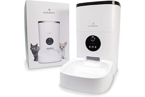 GLÜCKPET Comedero Automático para Gatos y Perros con Cámara, WiFi, Programable, Control Remoto