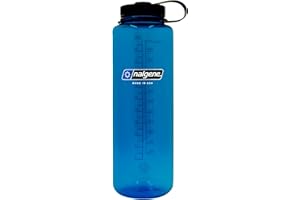 Nalgene Sustain Butelka na wodę z tritanu bez BPA wykonana z materiału pochodzącego z 50% odpadów z tworzywa sztucznego, 1,360 g, szeroki otwór