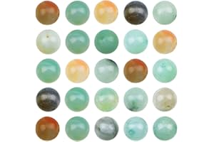 AD BEADS 8 mm natürliche lose Perlen 108 Stück zur Herstellung von Mala-Halsketten oder Armbändern (Amazonit)