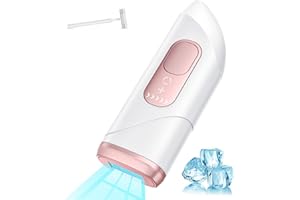 BLISSKY Ice Cooling IPL Hair Removal Device Unlimited Flashes, Laser Hair Removal Device with 600NM Red Light Wavelength, Auto/Manual Flashing Mode, IPL Hair Remover for Women Men, Facial Bikini Arm Leg Body