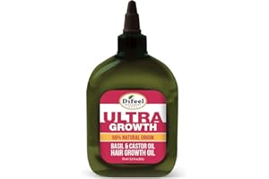 Difeel Ultra Growth 98% Natural Basil & Castor Hair Growth Oil, 75 mililitrów (olejek do włosów)