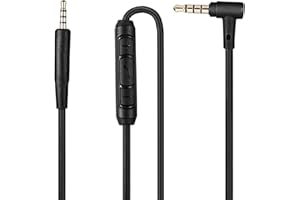 EDKSEGJCSOUS Replacement Audio Cable 3.5mm to 2.5mm, Compatible with Bose QuietComfort QC25, QC35, On-Ear 2, OE2, OE2i Headphones – Premium Headphone Cord Wire with Inline Mic and Remote Control for Bose Headphone