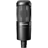 Audio-Technica AT2020 Cardioid Condenser Studio XLR Microphone, Ideal for Project/Home Studio Applications