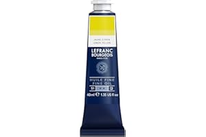 Lefranc Bourgeois - Pintura al óleo fina de calidad, resistente a la luz y de consistencia uniforme, tubo de 40 ml, ideal para lienzos y tableros de pintura, Amarillo Limón