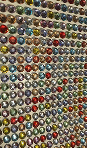 Glitzersteine Set aus 3000 Stück selbstklebenden Strasssteine / Acrylsteine selbstklebend rund bunt + Multiglanz Effekt + mittelgroß in verschiedenen Formen basteln Gltzersteine Schmucksteine Strass Steine Acryl Steinchen zum Verzieren von CRYSTAL KING - 2