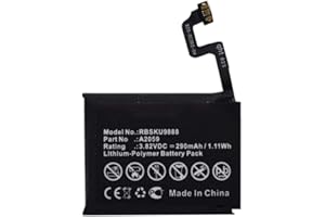 WYGUO 3.82V 290mAh A2059 Batteria di ricambio per iWatch Series 4 (44mm)