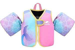 Gogokids Kids Swim Vest Arm Bands, Toddlers Swimming Float Jacket with Two Armbands Children Swimming Buoyancy Flotation for 2-6 Years/10-30 KG Perfect for Pool, Swim Lesson, Beach and Water Party