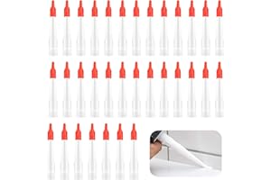 BBTCXJS 28 Stück Kartuschenspitzen Transparent, Silikon Spitzen, Silikontüllen Ersatzspitzen Abdichten Kappen,Silikonkartuschen Silikondüsen Abdichten Düsen, Silikon Dichtmittel Finishing Werkzeug