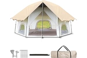 Chihee Tenda da campeggio pop-up, capanna familiare con veranda per 3 persone, riparo esterno grande capacità, impermeabile e antivento, facile da installare