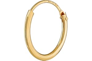 NKlaus 585er 14 Karat echt GOLD Einzel HERREN Klappcreole Ohrring Ohrschmuck Ohrhänger